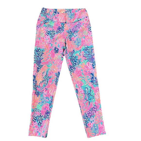 Lilly Pulitzer Luxletic Corso Pants Splendor in the Sand Size 2 Golf Pink UPF
